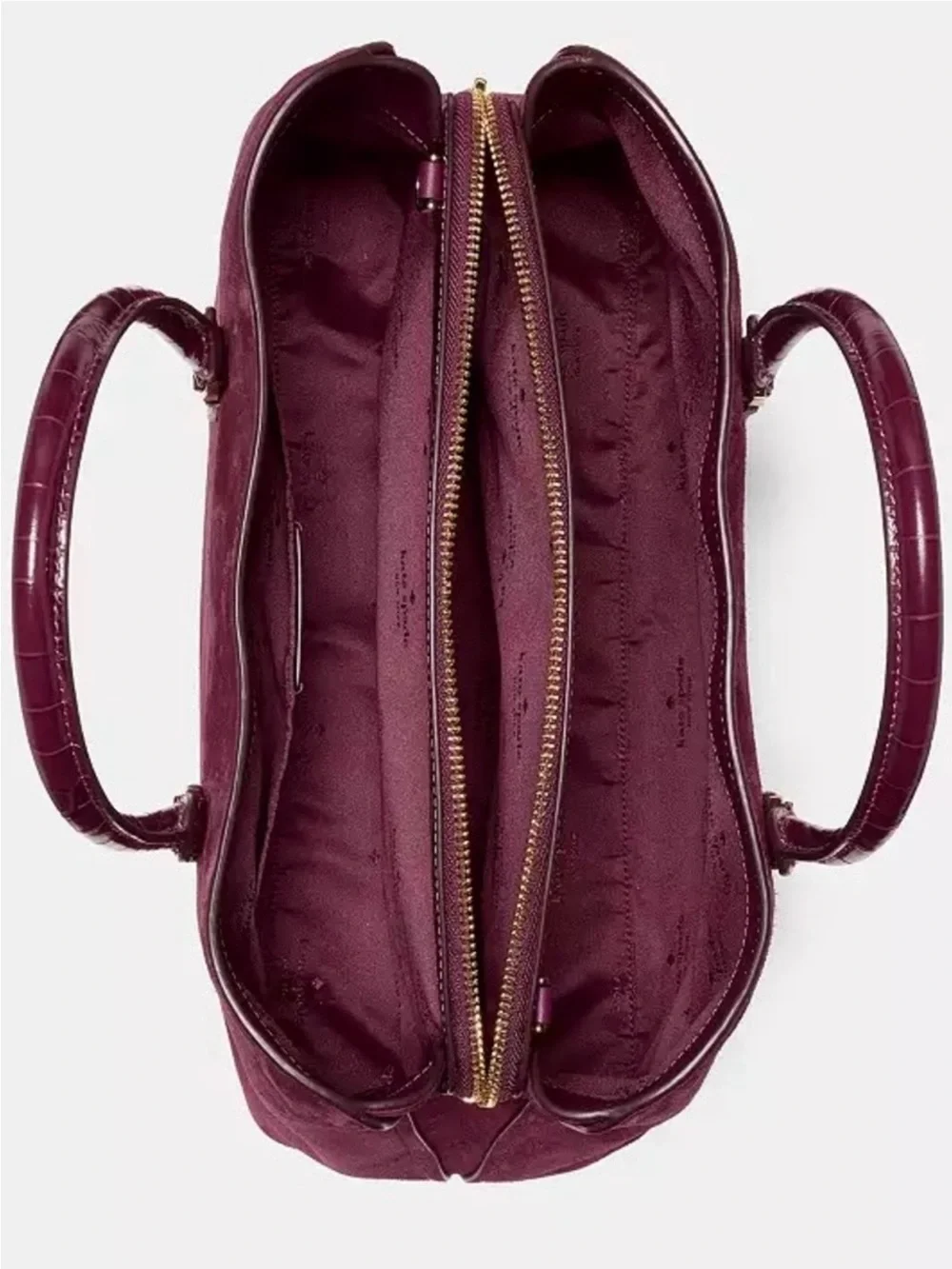 Kate Spade New York Thompson Street Suede And Croc Embossed Satchel Bag KP185